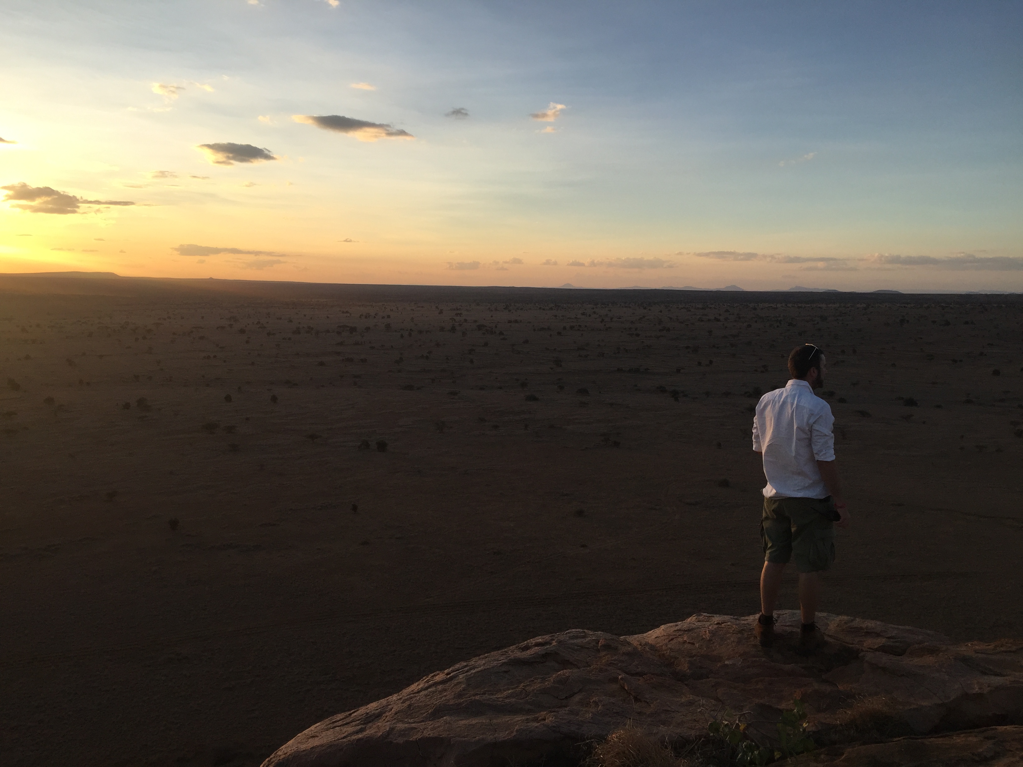 Edward looking out over Amboseli towards Tanzania