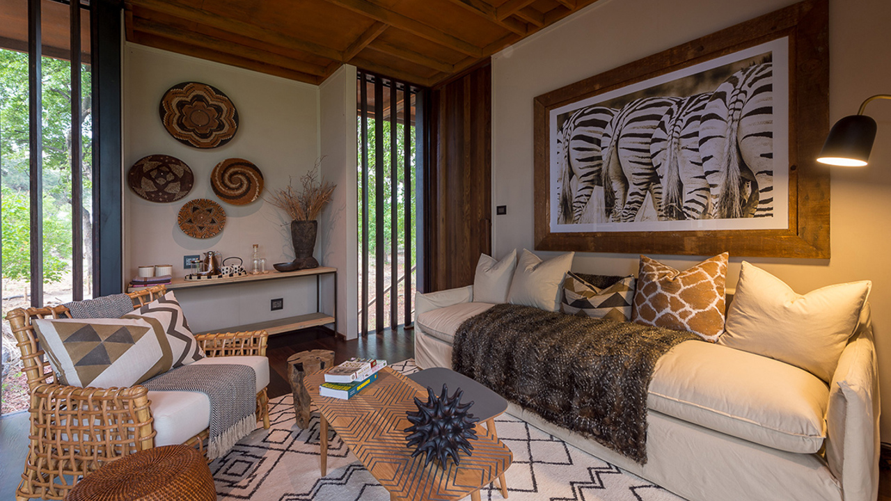 Wilderness Qorokwe Botswana Guest Room Lounge