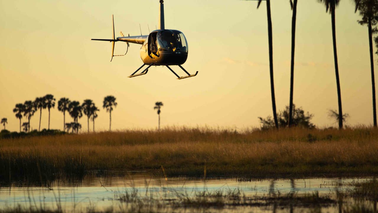 Wilderness Experienes Helicopter Botswana