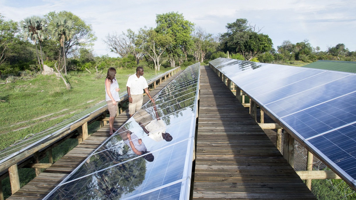 Wilderness Sustainability Solar Panels in the bush
