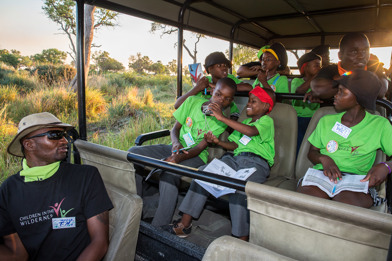 Children in the Wilderness Eco Club game drive