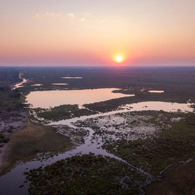 Wilderness Linyanti Tented Camp Botswana Aerial View