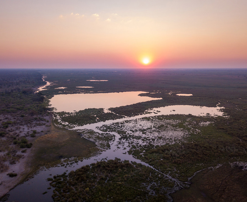 Wilderness Linyanti Tented Camp Botswana Aerial View