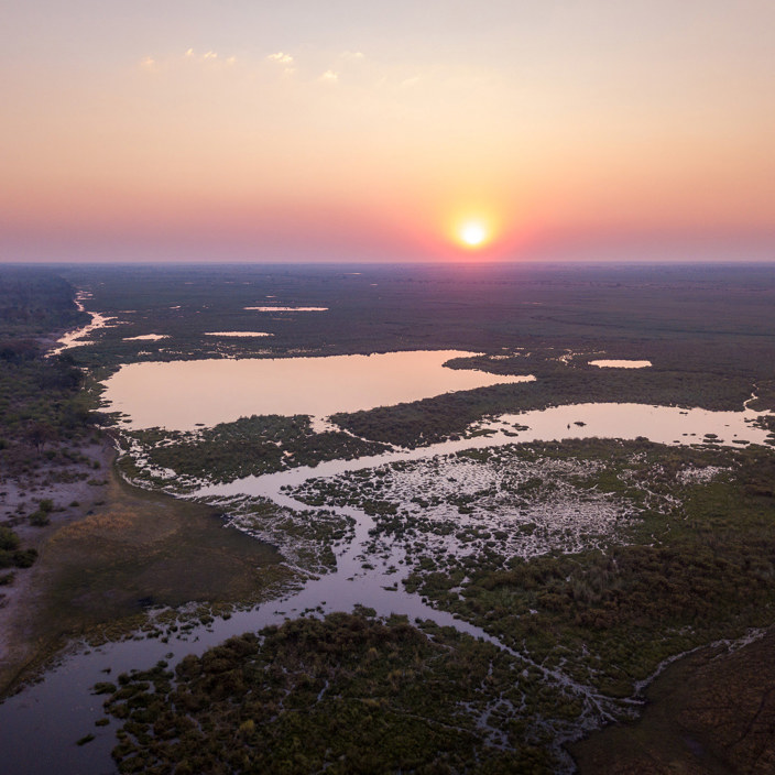 Wilderness Linyanti Tented Camp Botswana Aerial View