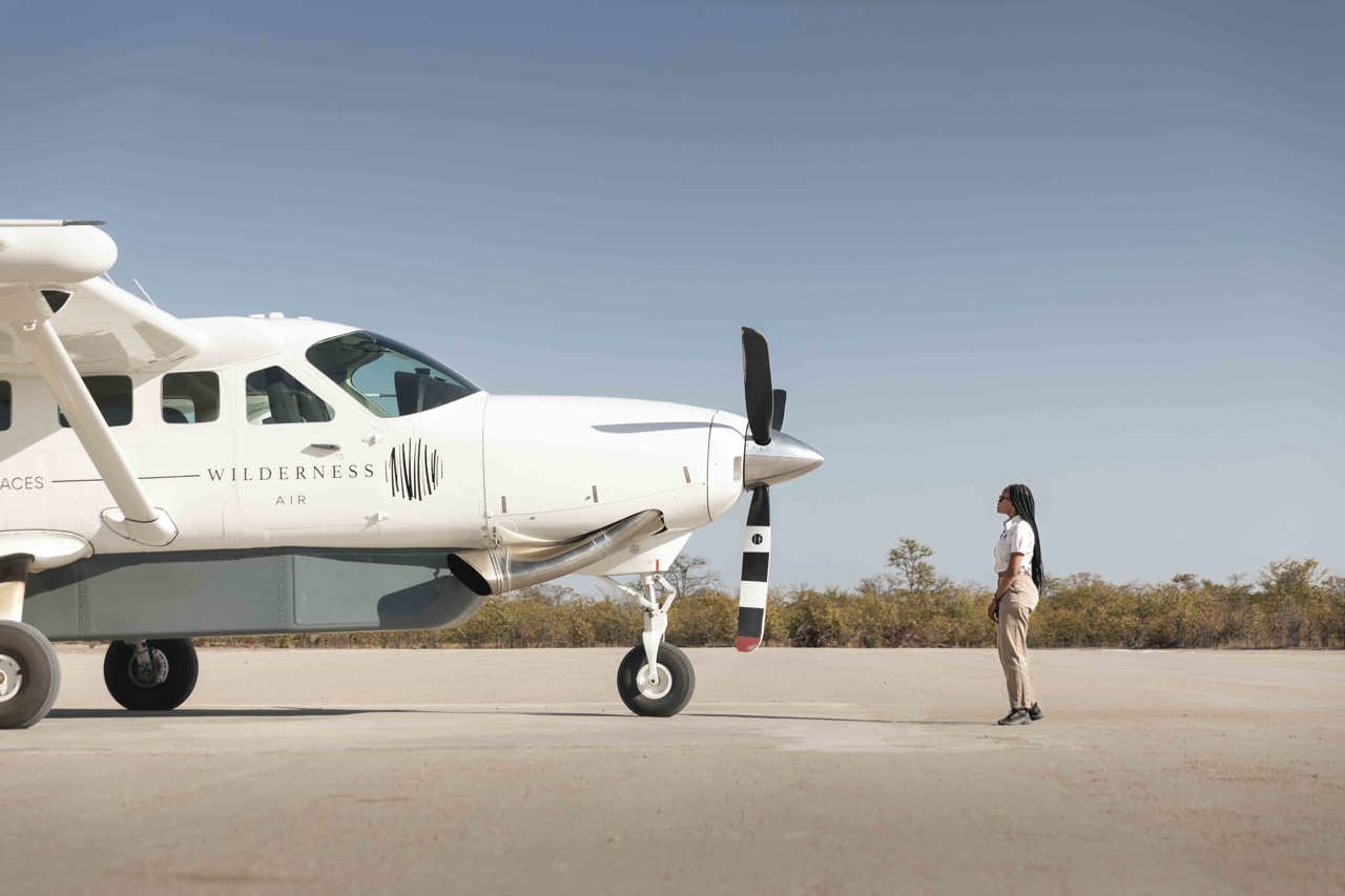Wilderness Air Plane on the Bush Airstrip