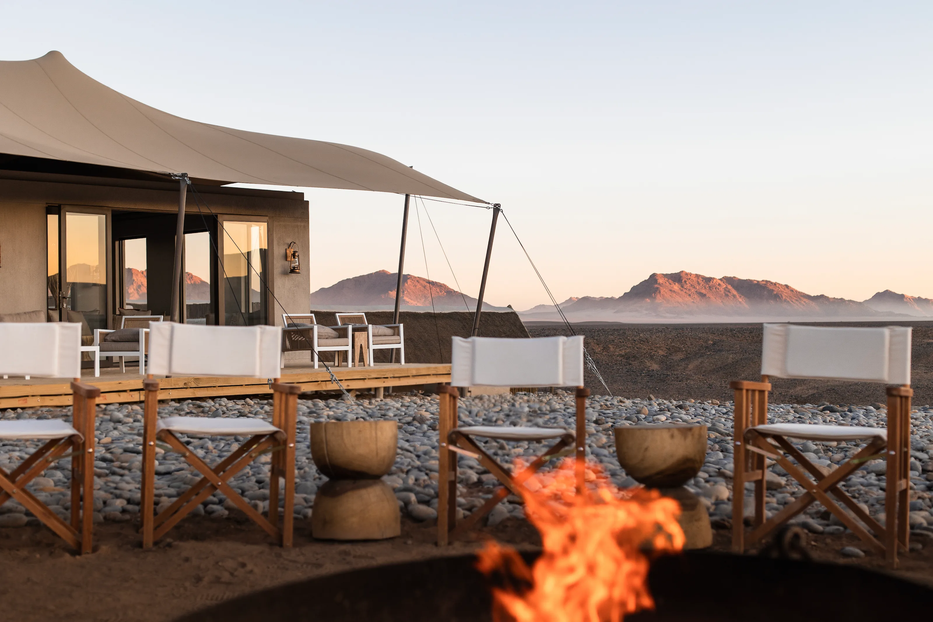 A camp fire is what safaris are made for