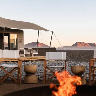 A camp fire is what safaris are made for