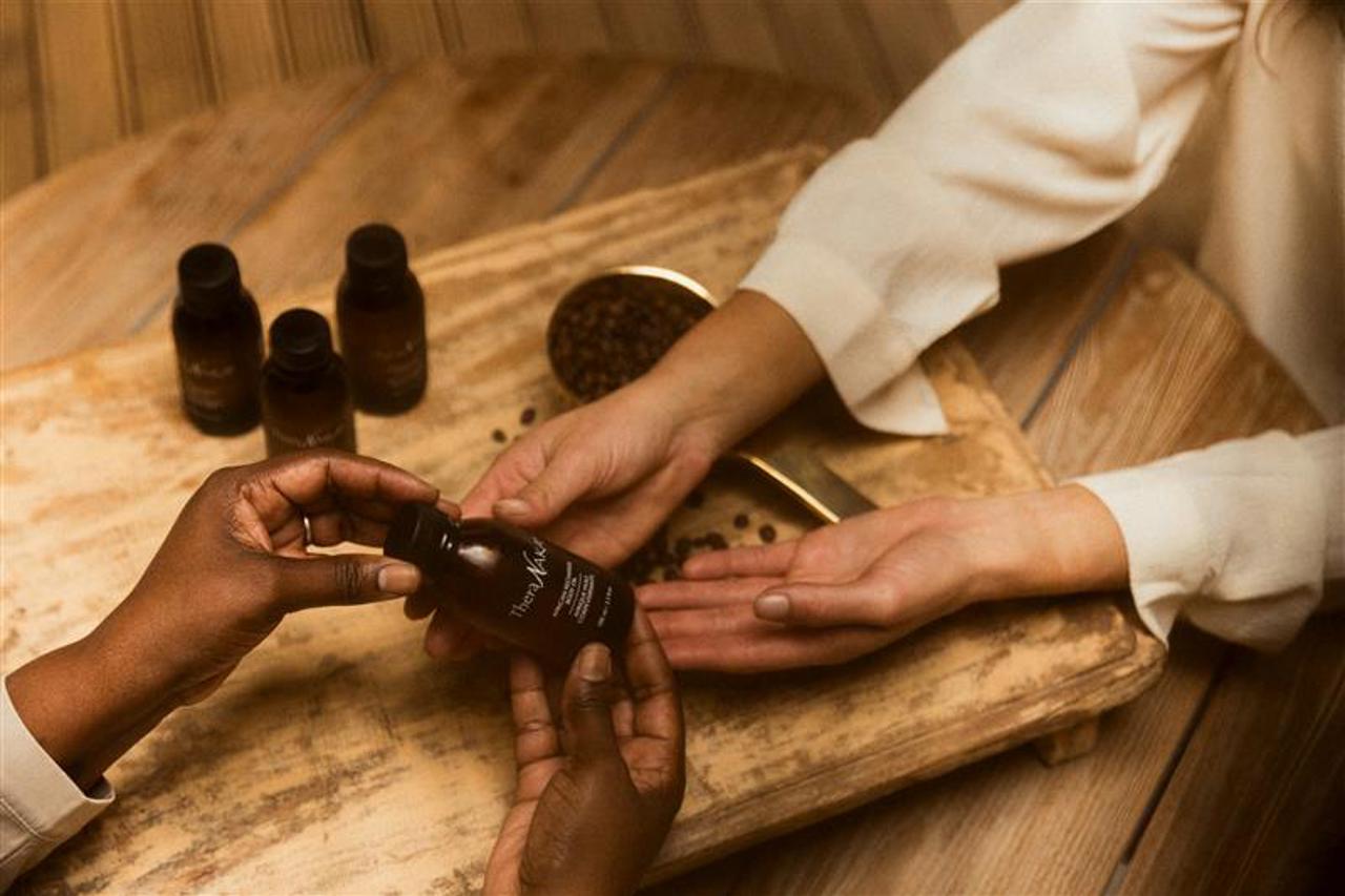 Spa oils for luxury safari wellness treatments The Sanctuary at Mombo