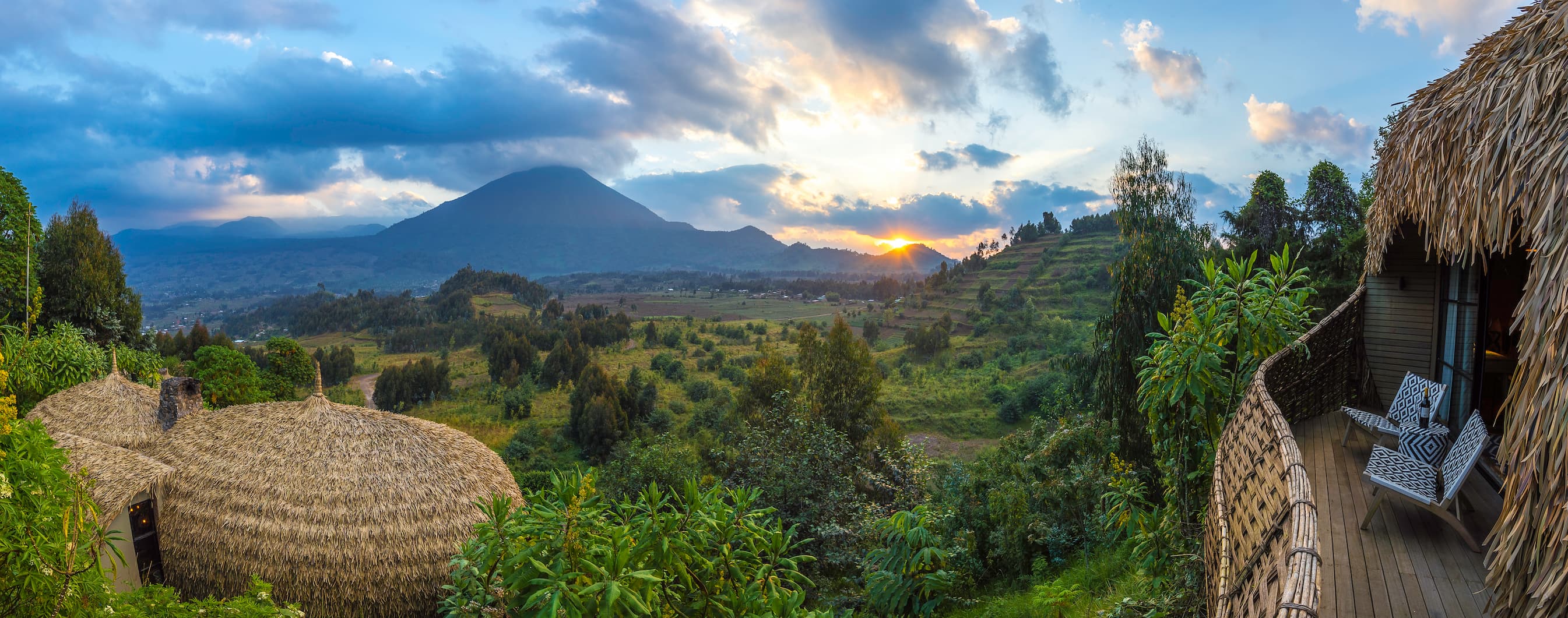 Wilderness Bisate Lodge situated on the edge of Rwandas Volcano National Parks