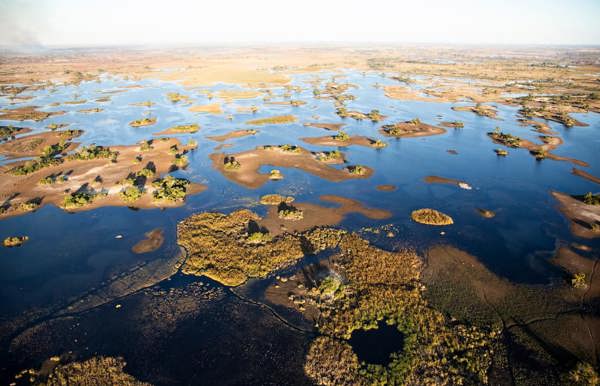 Jao flood plains during a high flood season means water and animals