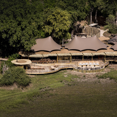 Wilderness Mombo Botswana Accommodation Camp Aerial View