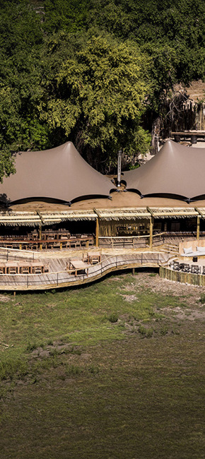 Wilderness Mombo Botswana Accommodation Camp Aerial View