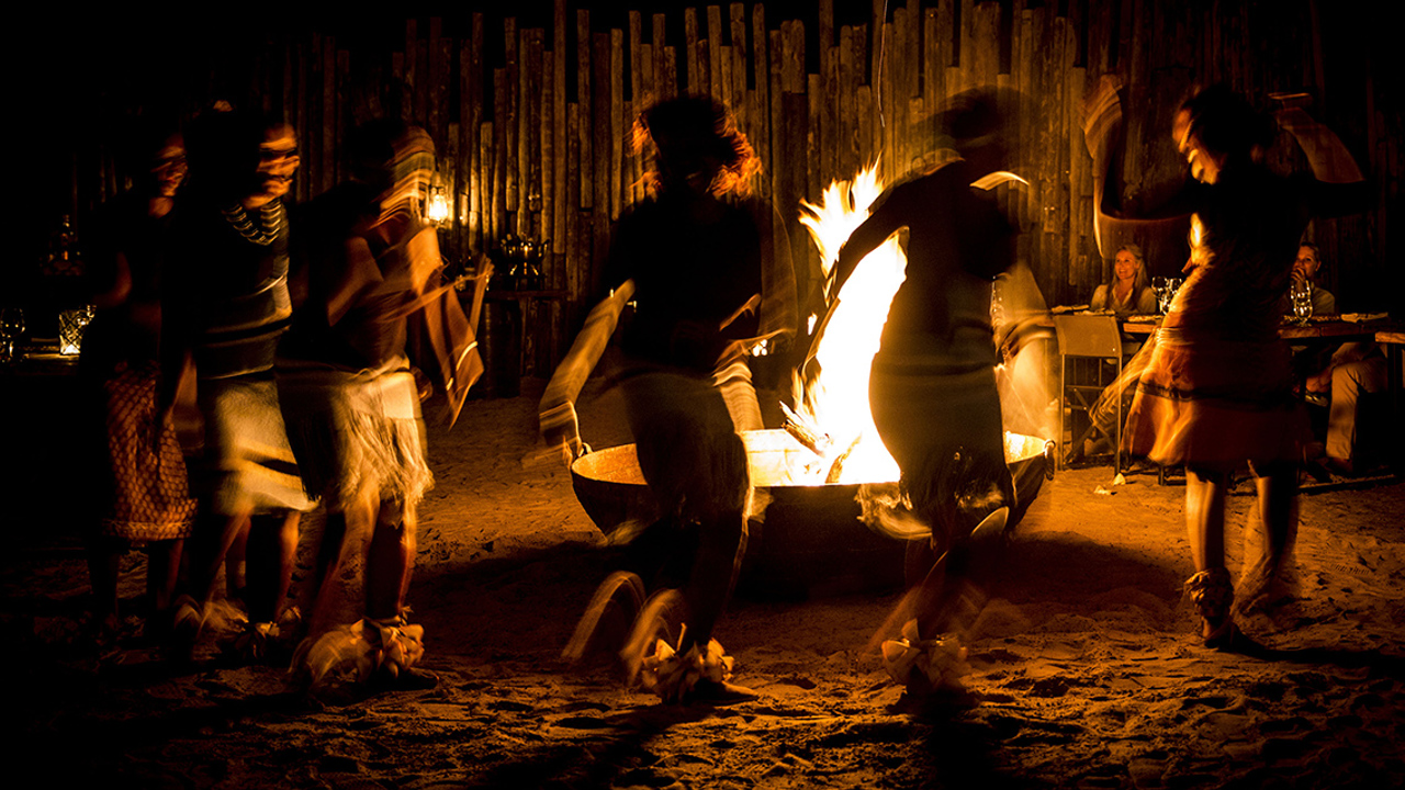 Wilderness Mombo Botswana Accommodation Boma Evening
