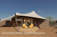 Wilderness Desert Rhino Camp rebuild renders