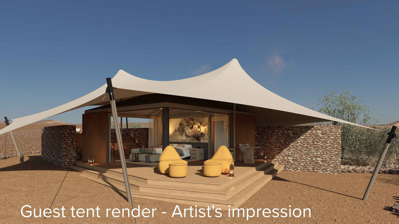 Wilderness Desert Rhino Camp rebuild renders