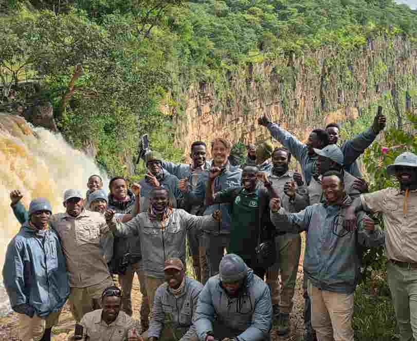 Group of 15 Wilderness safari guides on a training trip in Tanzania
