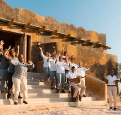 Staff Singing Outside Wilderness Doro Nawas