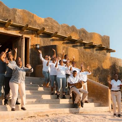 Staff Singing Outside Wilderness Doro Nawas