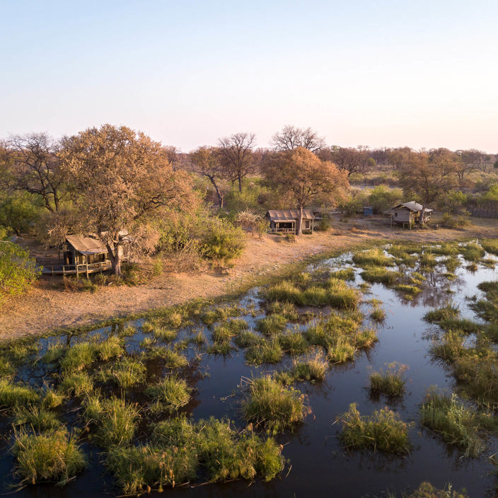 Wilderness Linyanti Tented Camp Botswana Camp Aerial View