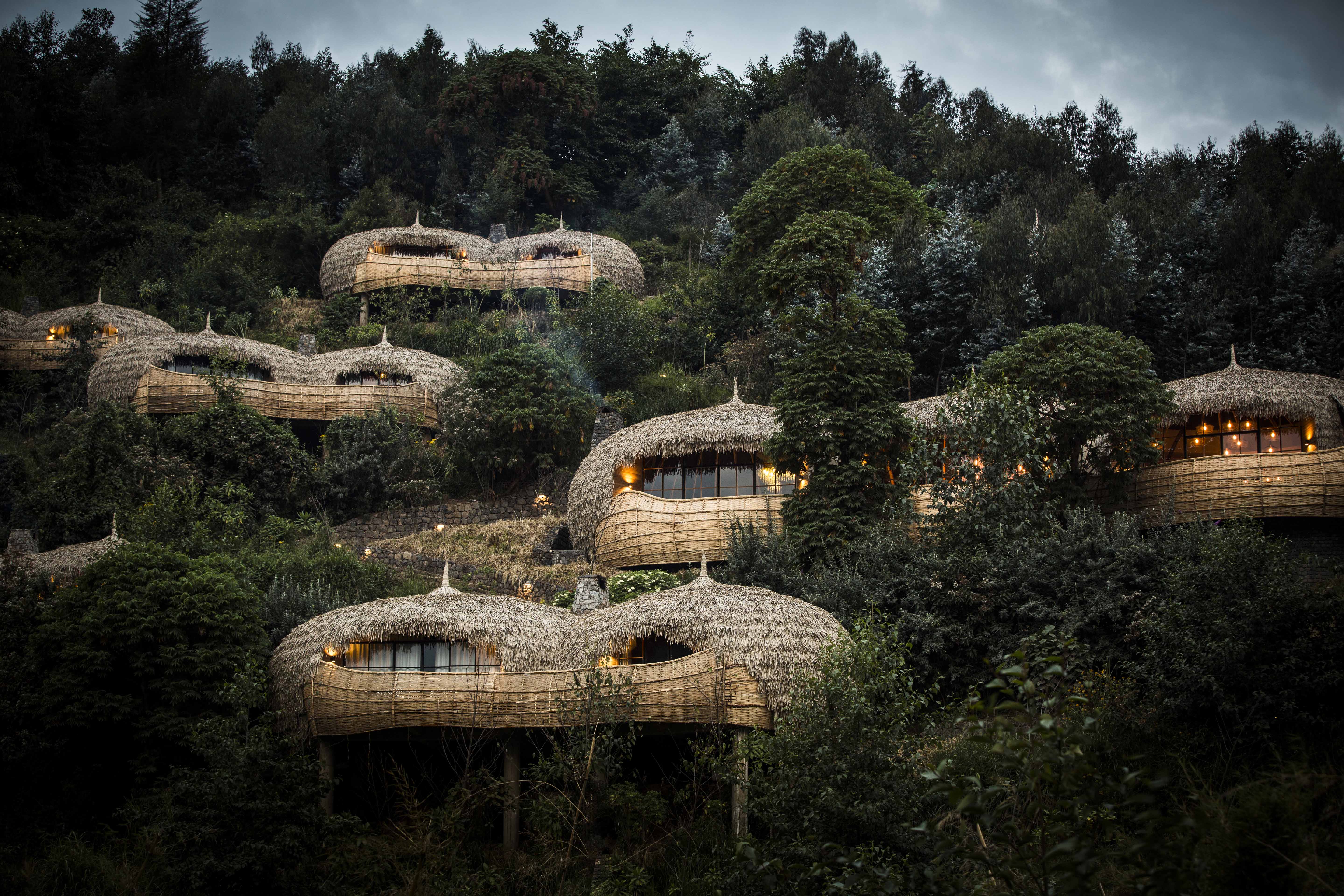 Wilderness Bisate Rwanda Camp Aerial View