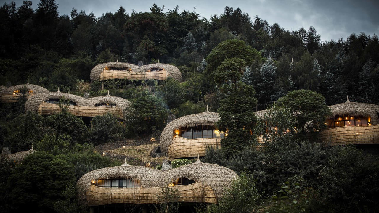 Wilderness Bisate Rwanda Camp Aerial View