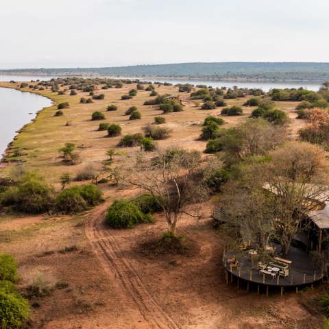 Panoramic views of the lake from your villa at Magashi Peninsula