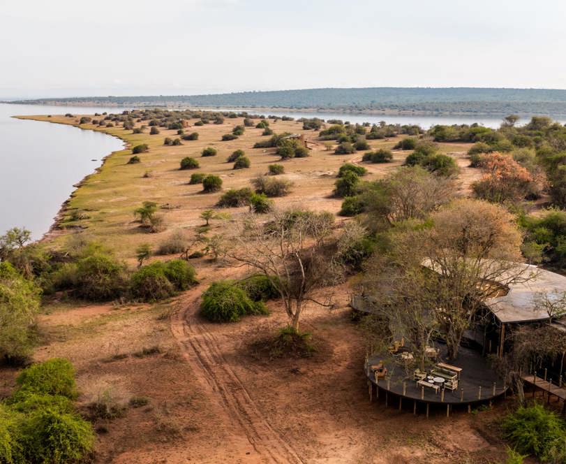 Panoramic views of the lake from your villa at Magashi Peninsula