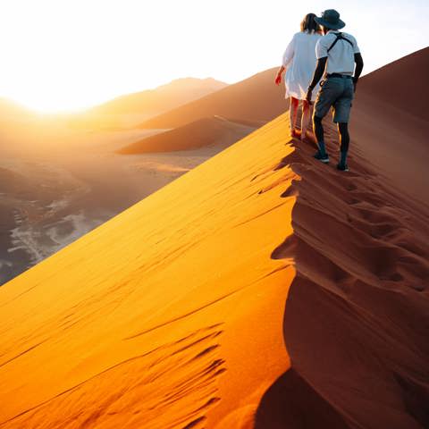 Hiking up Big Daddy is a not to be missed activity from Kulala