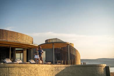 Magashi Peninsula guests enjoyinf the luxury and privacy of the Villa