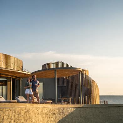 Magashi Peninsula guests enjoyinf the luxury and privacy of the Villa