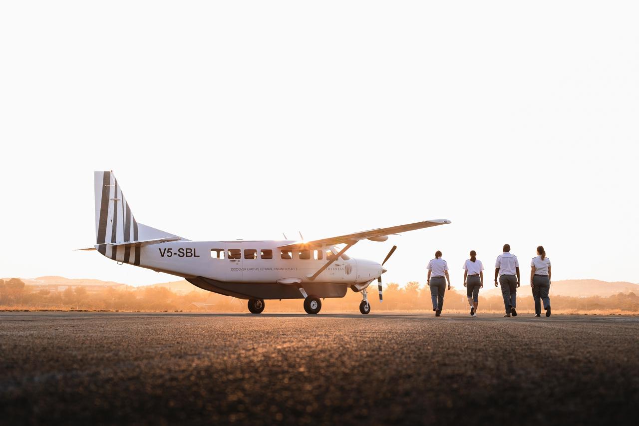 Wilderness Air plane at sunset