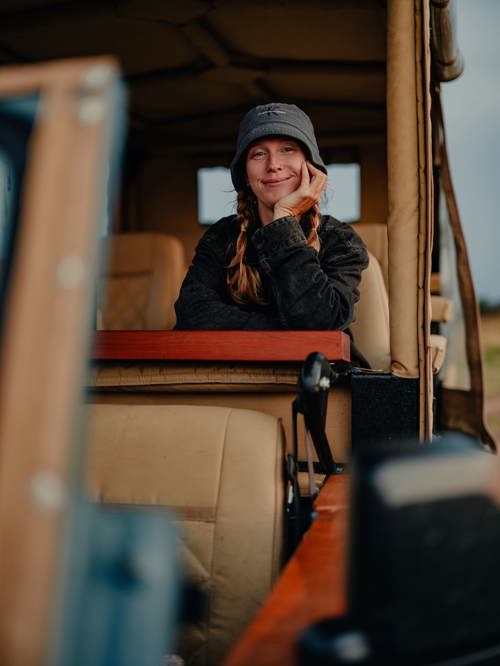A guest enjoying their game drive at Wilderness Usawa