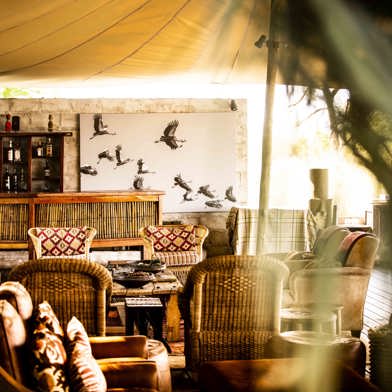 Wilderness Busanga Bush Camp Zambia Accommodation Main Lounge