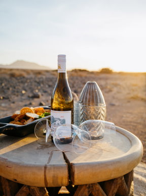 A chilled bottle of wine is a perfect way to end a drive through Kulala