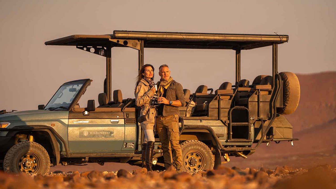 Nature drive at Wilderness Desert Rhino Camp