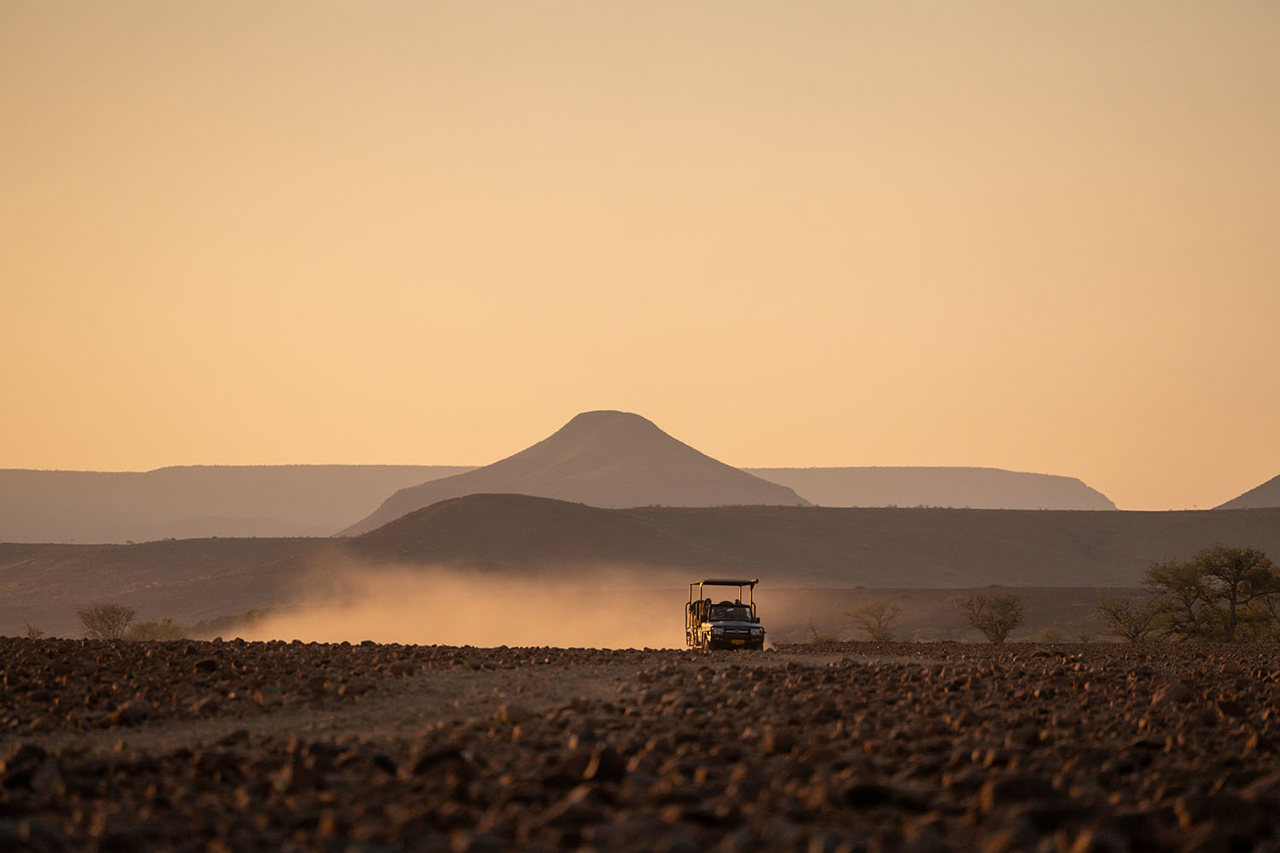 Wide open landscape at Wilderness Desert Rhino Camp