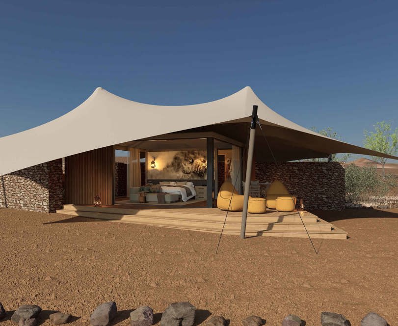 Wilderness Desert Rhino Camp rebuild renders