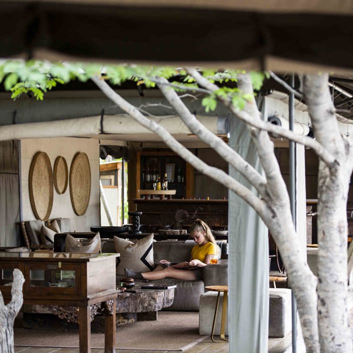 Wilderness Little Makalolo Zimbabwe Lounge Main area