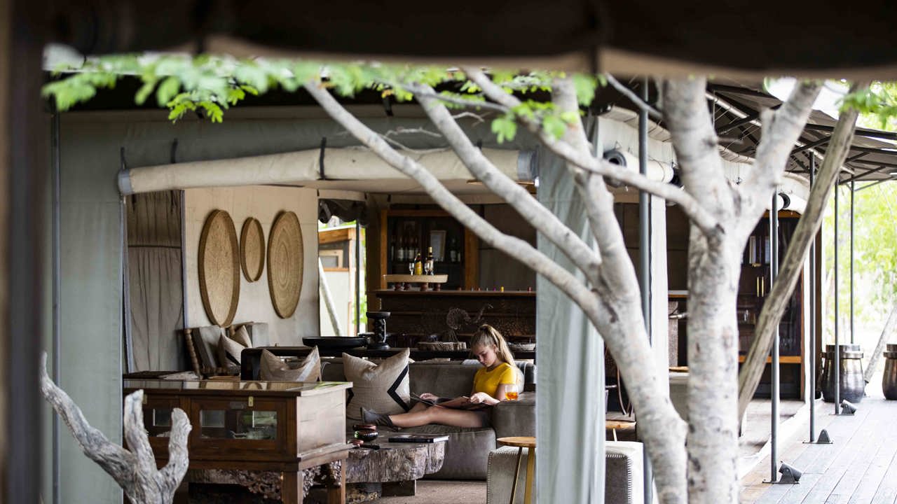 Wilderness Little Makalolo Zimbabwe Lounge Main area