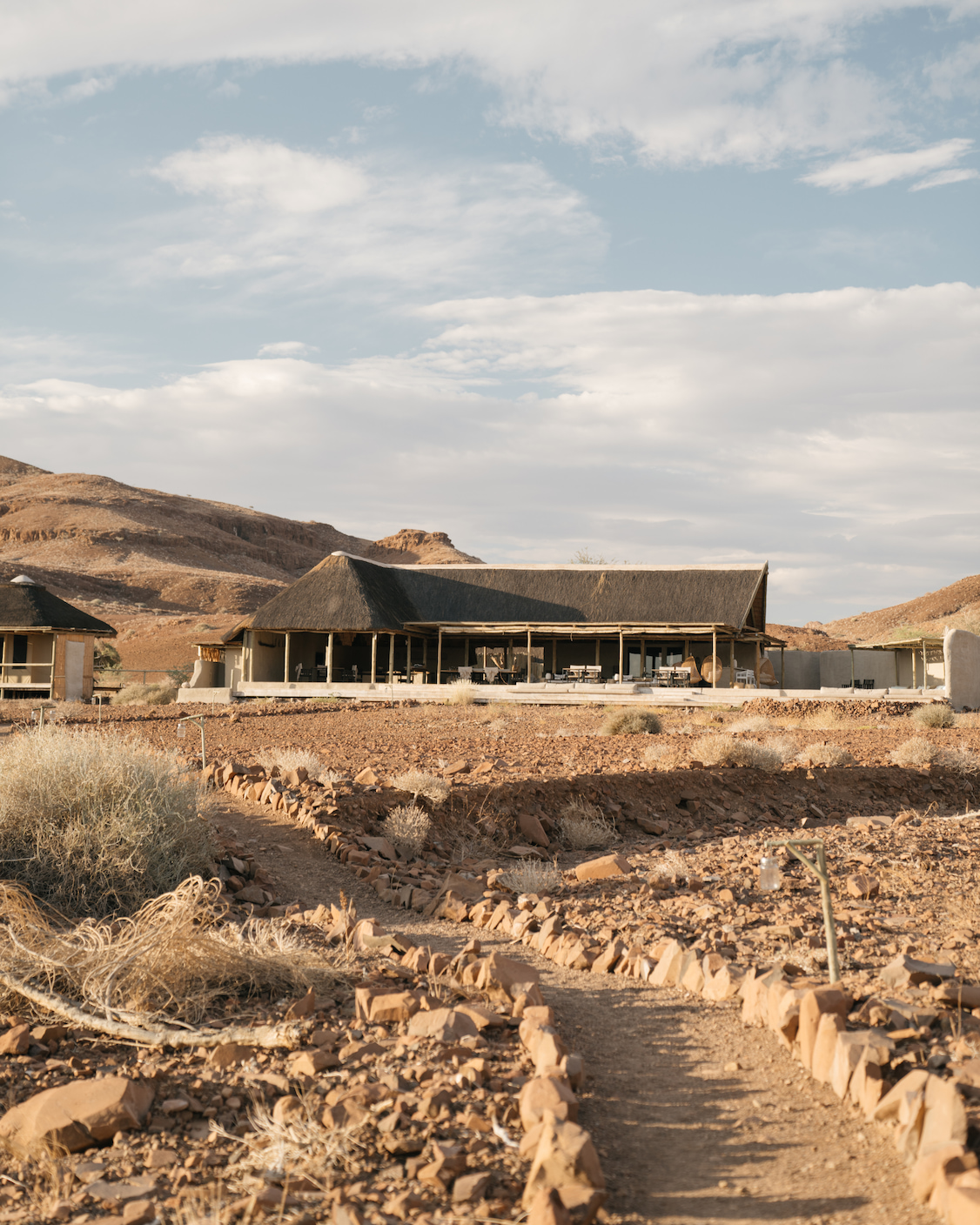 Wilderness Damaraland Camp photographed in the landscape