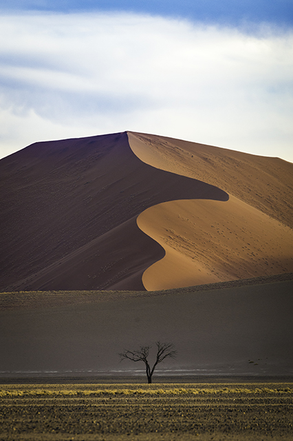Red dunes in Sossusvlei as seen from Wilderness Little Kulala Namibia