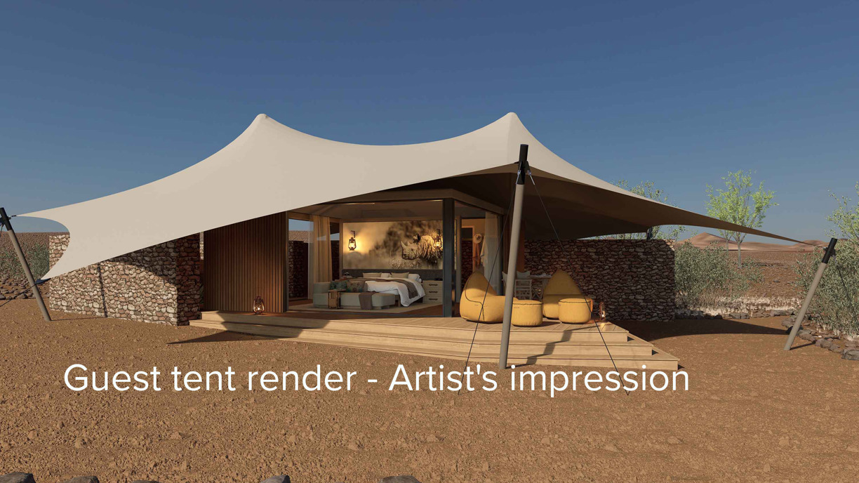 Wilderness Desert Rhino Camp rebuild renders