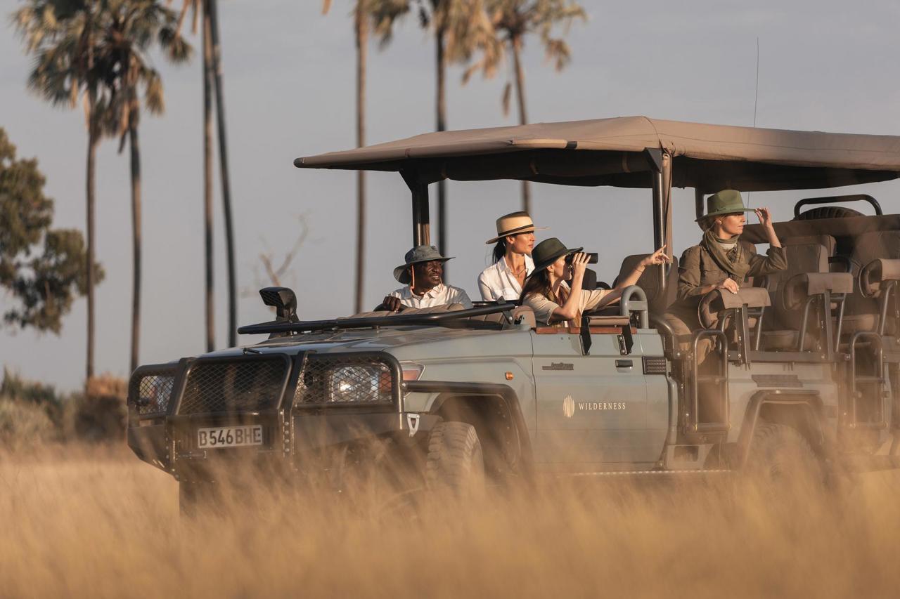 Guests from Mombo on a game drive