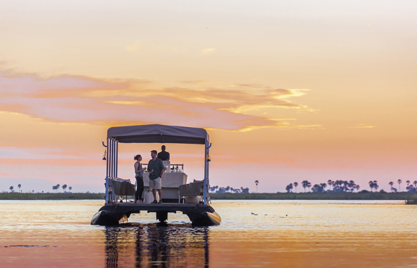 Wilderness Botswana Linyanti Queen Sylvia Barge at WIlderness Kings Pool
