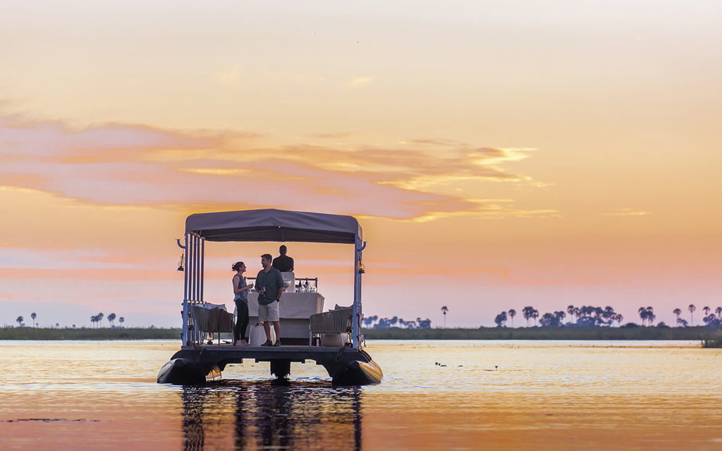 Wilderness Botswana Linyanti Queen Sylvia Barge at WIlderness Kings Pool