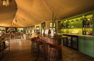 No safari is complete without a gin and Tonic at the rustic natural bar setting 