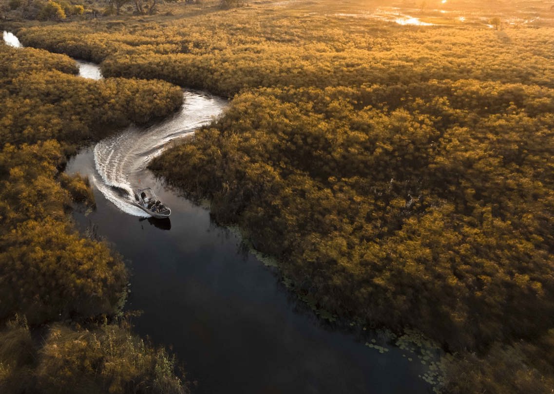 Wilderness Botswana Boating Delta Channels