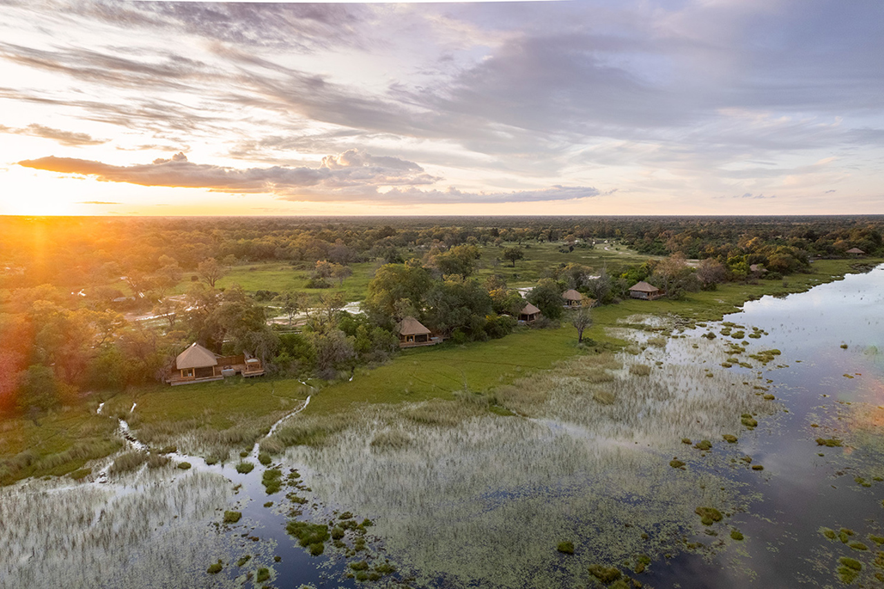 Vumbura Plains Botswana Camp Aerial View