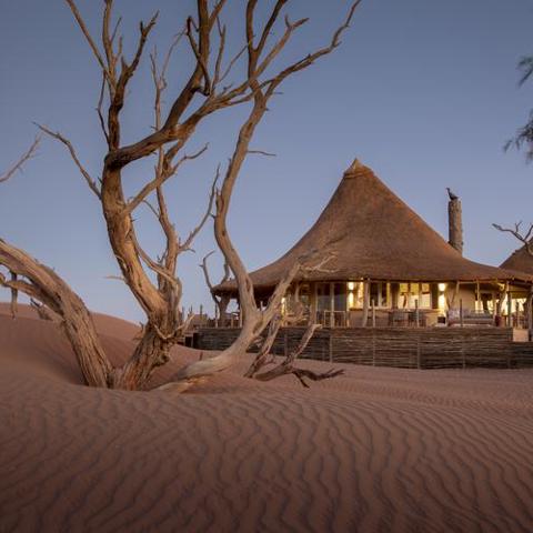 View of the main area at Wilderness Little Kulala Namibia