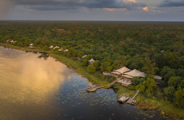 Wilderness Dumatau Botswana Camp Aerial View